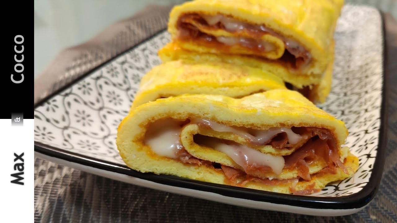 ROTOLO di FRITTATA al SALAME Piccante e Formaggio