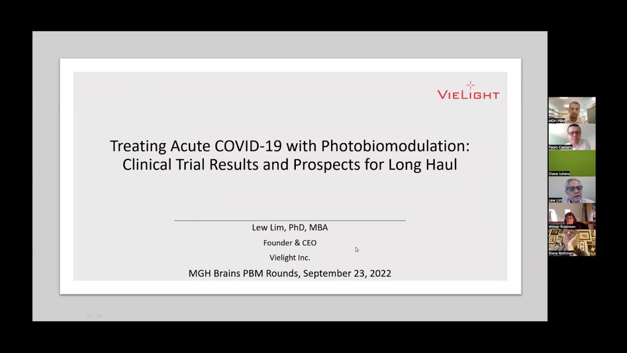 Acute COVID-19: Treatment with Photobiomodulation, Clinical Trial Results, and Long-Haul Prospects