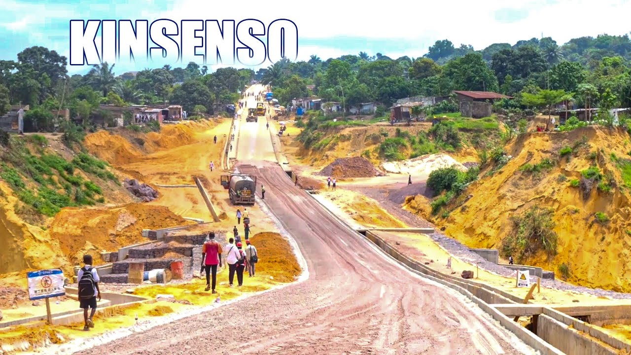 DÉCOUVERTE À KINSENSO LES RAVINS SONT TRANSFORMER EN ROUTES MODERNE QUI DÉSENCLAVE KINSHASA. 