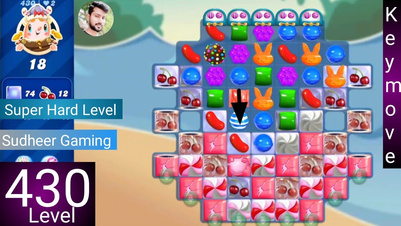 Candy crush saga level 430 । Super Hard level । No boosters। Candy crush 430 help। Sudheer CC Gaming
