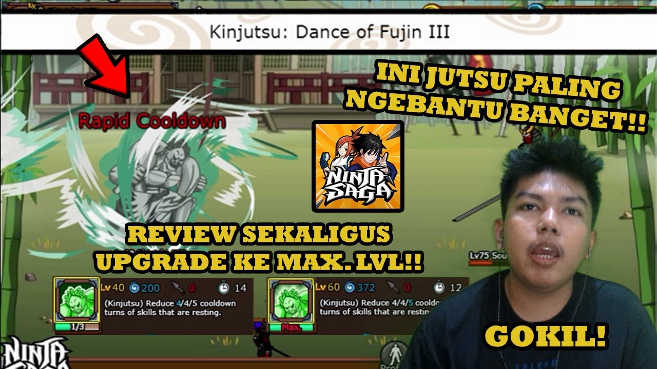 REVIEW SEKALIGUS LANGSUNG UPGRADE Kinjutsu: Dance Of Fujin KE MAX. LVL! NGEBANTU BGT!! - Ninja Saga