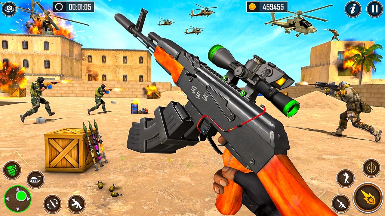 Encounter Shooting Gun Game - Counter Missions Games - Android GamePlay