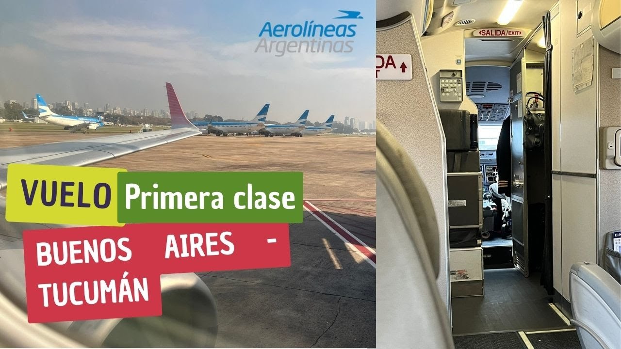 Buenos Aires - Tucumán. Primera clase. Embraer 190. Por Aerolíneas Argentinas.