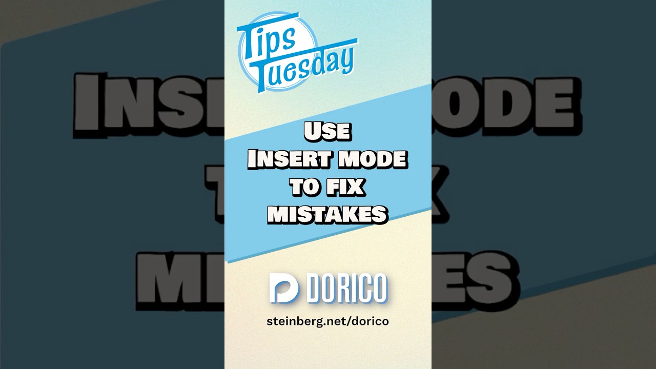 Use Insert mode to fix mistakes 