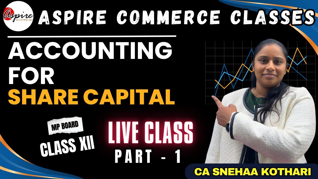 Share Capital – Accounting for Share Capital | Class 12 MP Board | Live Class | Part 1