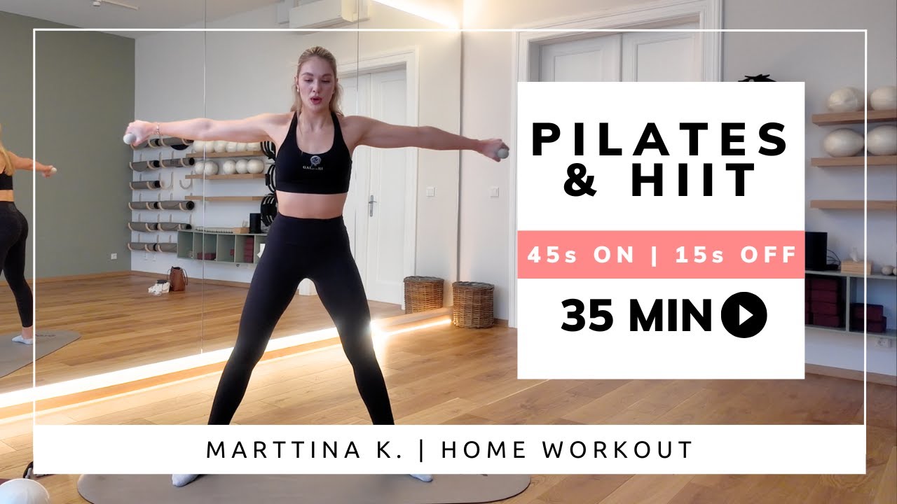 35min POWER PILATES x HIIT | no repeat, tone your body & build muscles | Marttina K.
