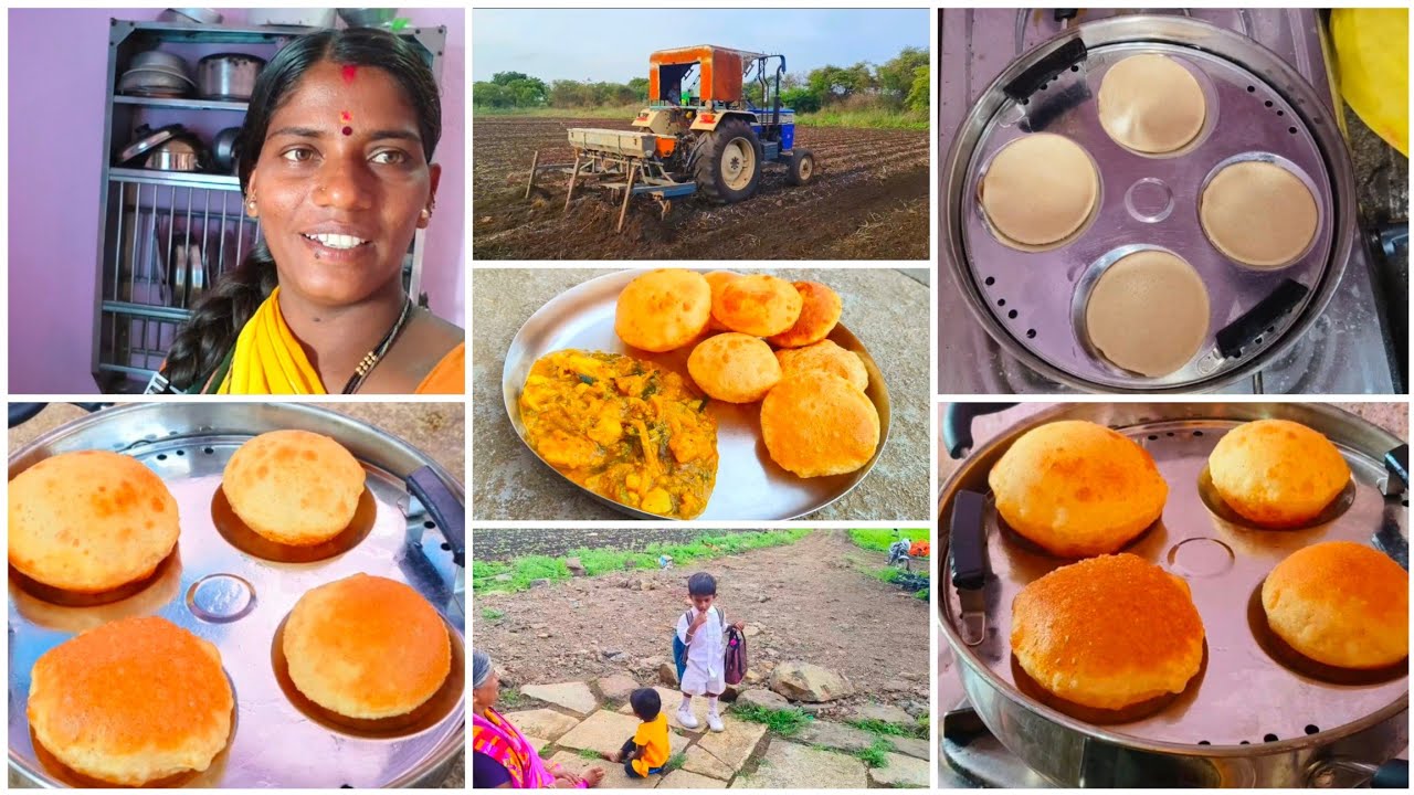 🥰😱ಇಡ್ಲಿ ಪಾತ್ರೆಯಲ್ಲಿ ಪಟ್ ಅಂತ ಉಬ್ಬಿದ ಗರಿಗರಿ ಪೂರಿ ಒಮ್ಮೆ ಟ್ರೈ ಮಾಡಿ \aloo bhaji poori recipe