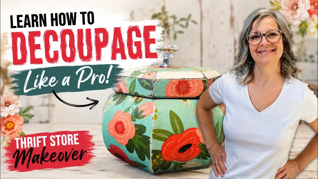 Learn How to Decoupage Like a Pro / Thrift Store Makeover