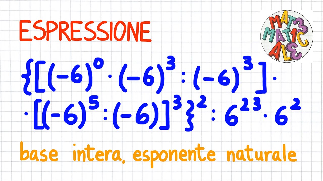 ESPRESSIONE con proprietà delle potenze a base intera ed esponente naturali  _ NR69
