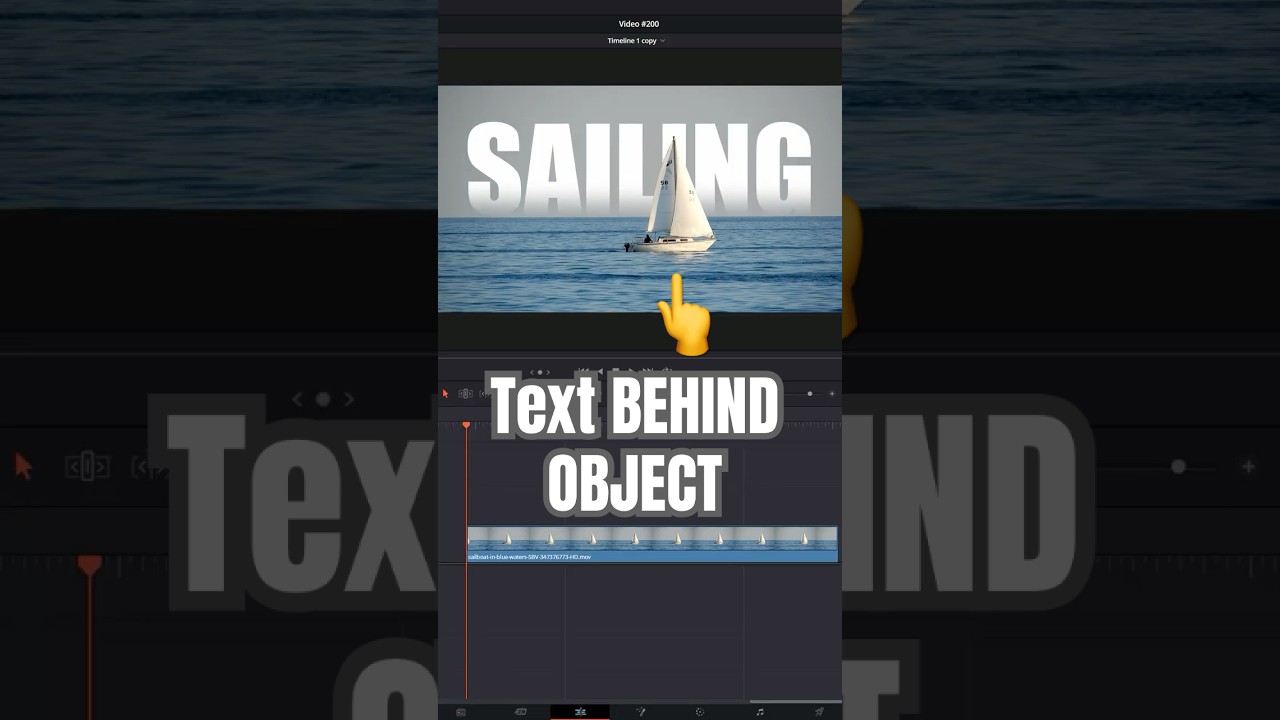 Put Text BEHIND an Object - DaVinci Resolve