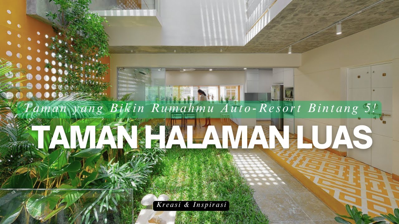 ASRI! Desain TAMAN RUMAH Dengan Halaman LUAS! | 12 MODEL Taman Tropis MODERN MINIMALIS Lahan LEBAR!