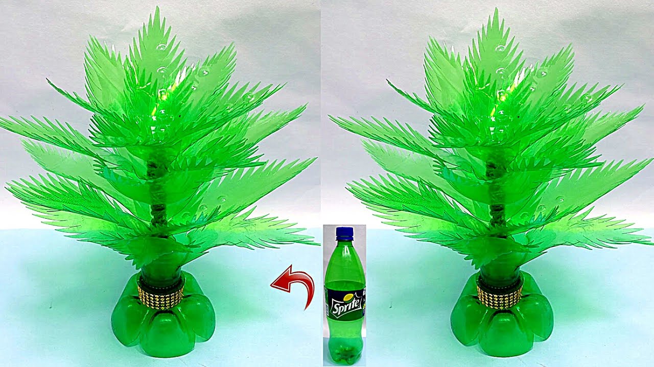 Plastic bottle Vase Craft/ DIY Tree from Waste bottle/Sprite ki bottle se Guldasta banane ka Tarika