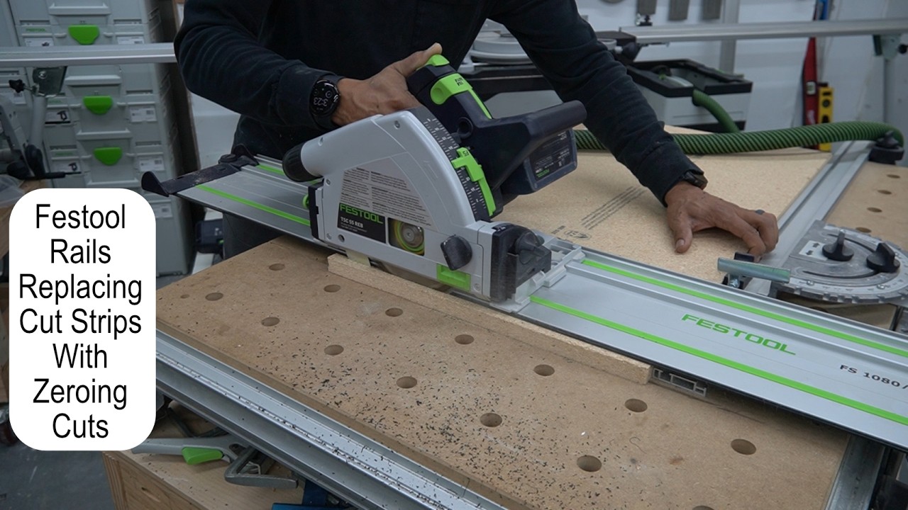 Направляющие Festool: замена обрезанных планок на планки с нулевым срезом.