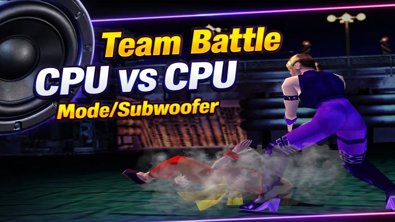 Tekken 3: 8x CPU VS CPU Team Battle Mode [Hard] Part #24 PSX PS1 Duckstation [Subwoofer]