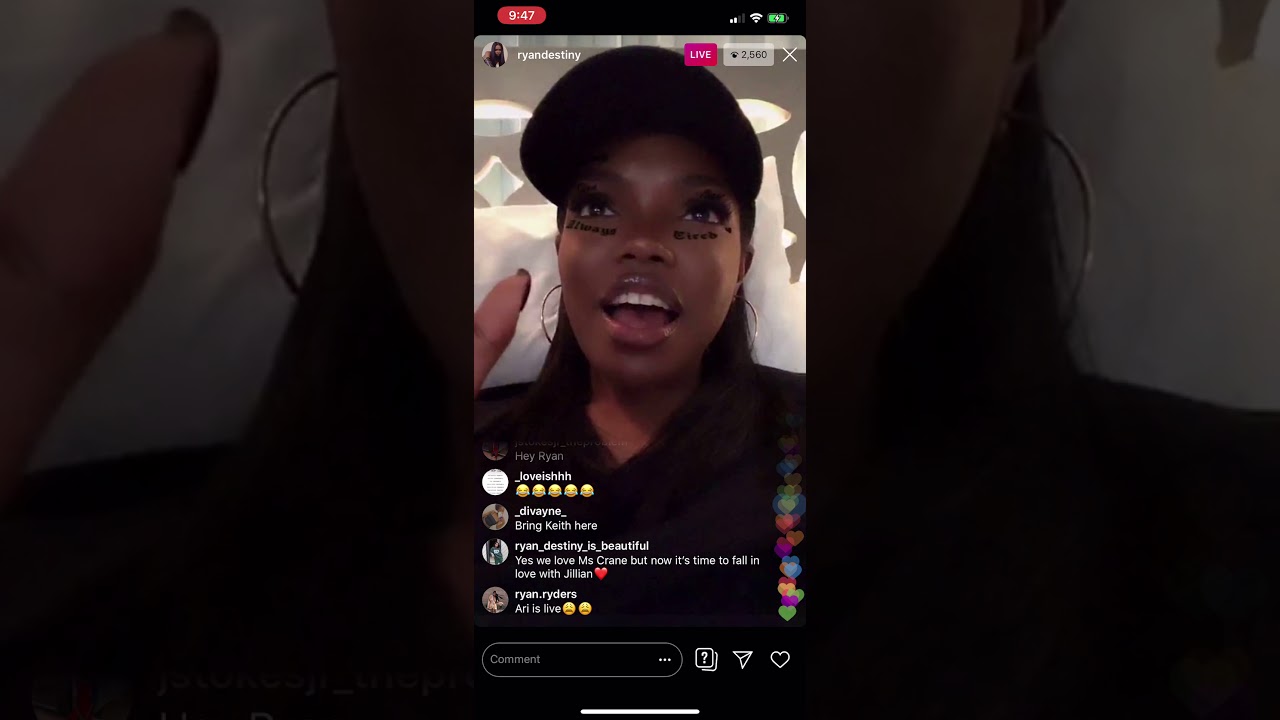 Ryan Destiny Instagram Live 02/01/2020