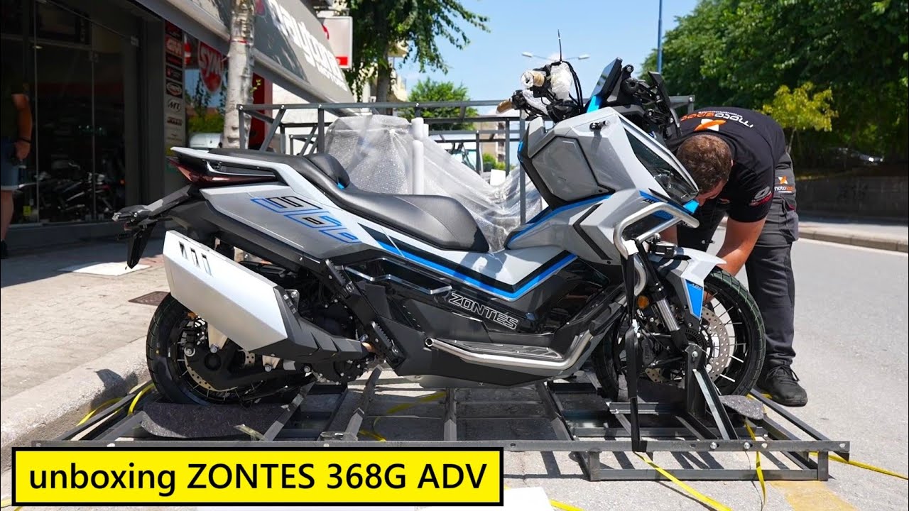 unboxing ZONTES 368G new 2025 ADV scooter