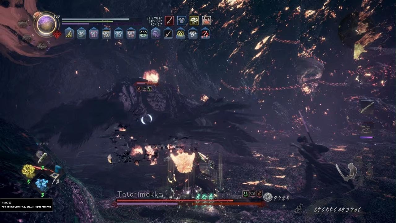 Nioh 2 | Corruption Endgame Build 7 piece Oyamatsumi 6 piece Susano l 30 Floor Depth of Underworld
