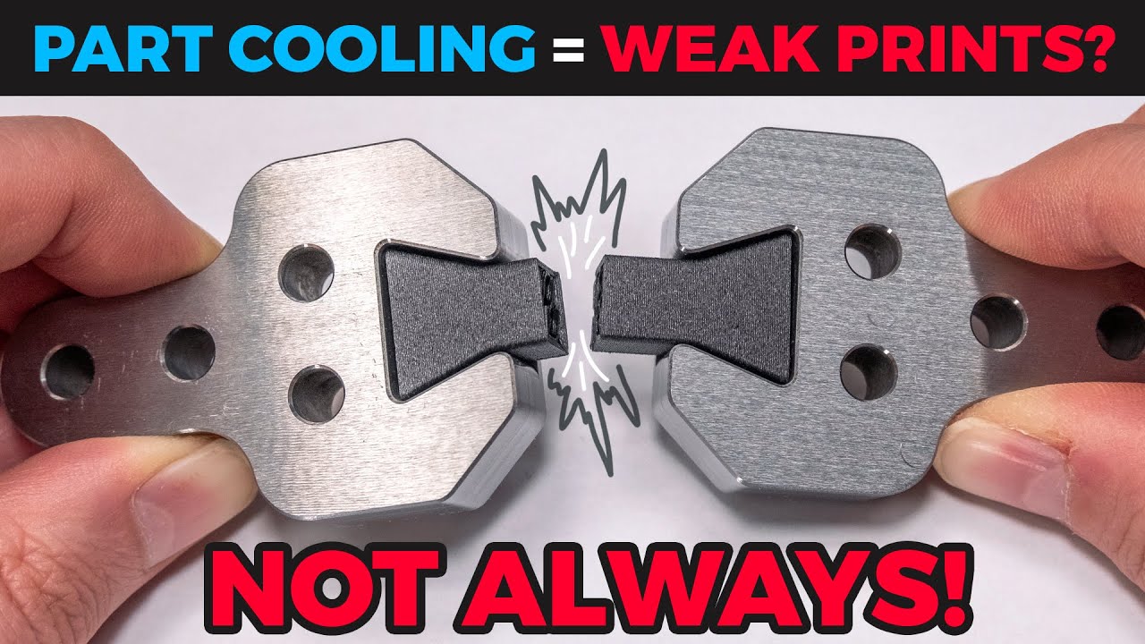 3D Printer PART COOLING Effects on LAYER ADHESION Strength (PLA, PETG, ASA, PA12, PET)