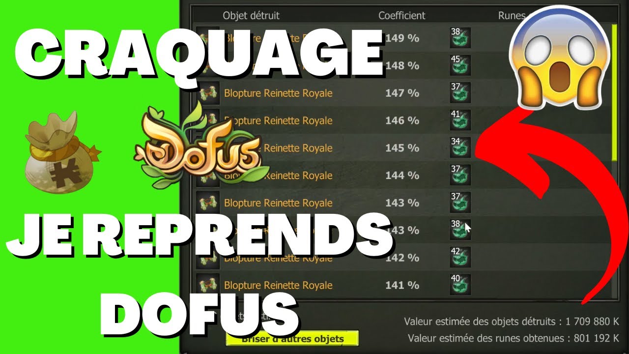 J'AI CRAQUÉ ! JE REPRENDS DOFUS ?! SESSION BRISAGE DE FOLIE ! KAMAS A GOGO !