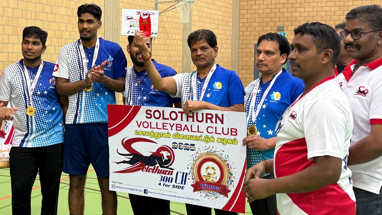 Tamil VollyBall OverGame 16-03-2025 Semi 4Side Zürich A SC  VS Erimalai SC (DE)