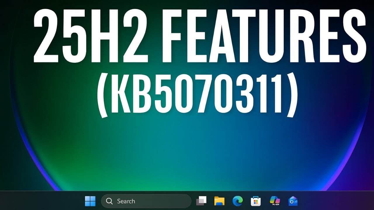 Обновление Windows 11 25H2 за декабрь (KB5070311): исправления темного режима, новые настройки и ...