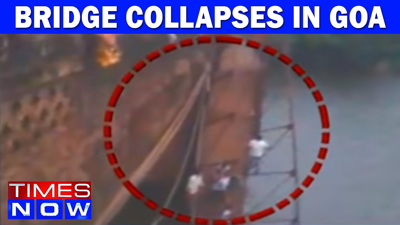 People Overlooking Rescue Operation Fall Into River As Bridge Collapses In Goa