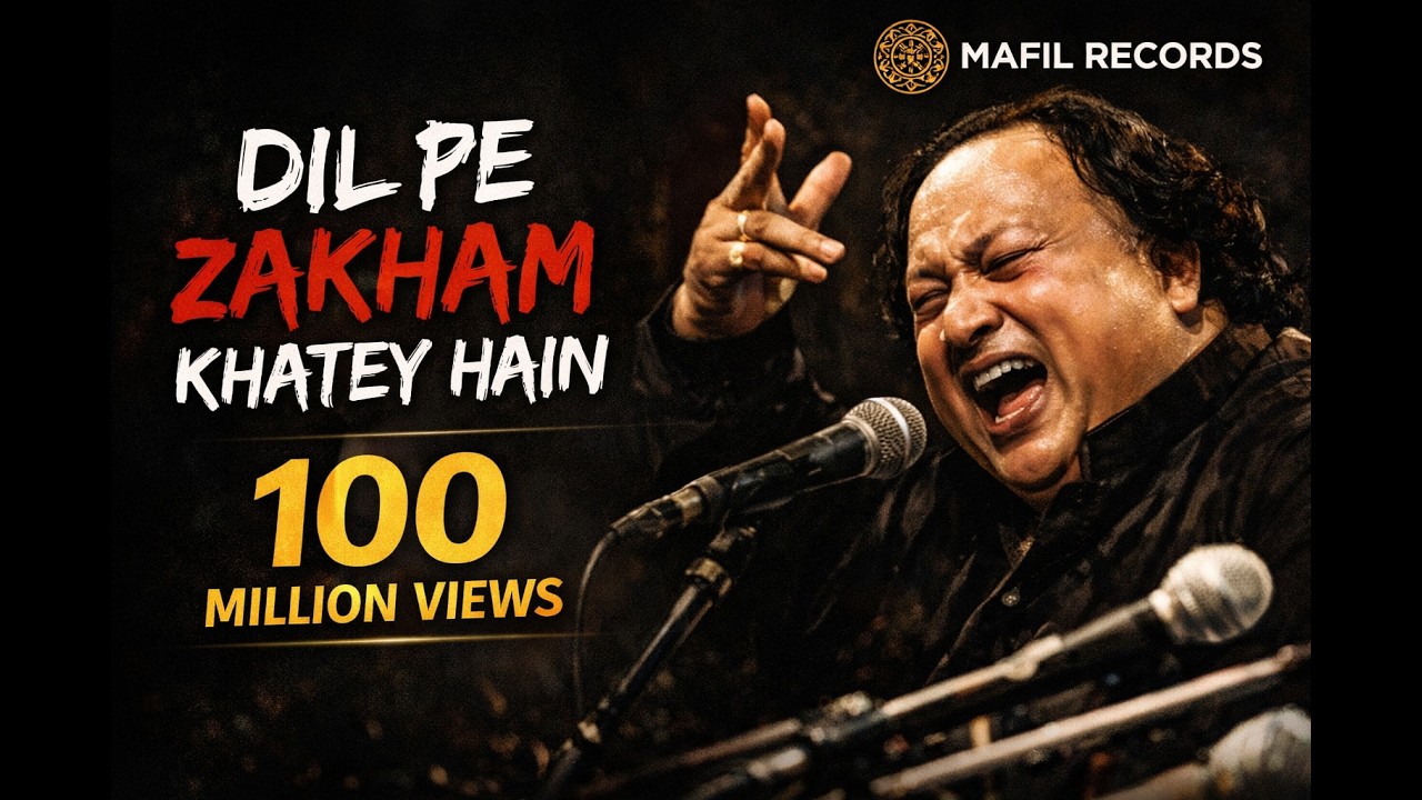 Dil Pe Zakham Khate Hain | Ustad Nusrat Fateh Ali Khan | Official Version |  M f records Worldwide