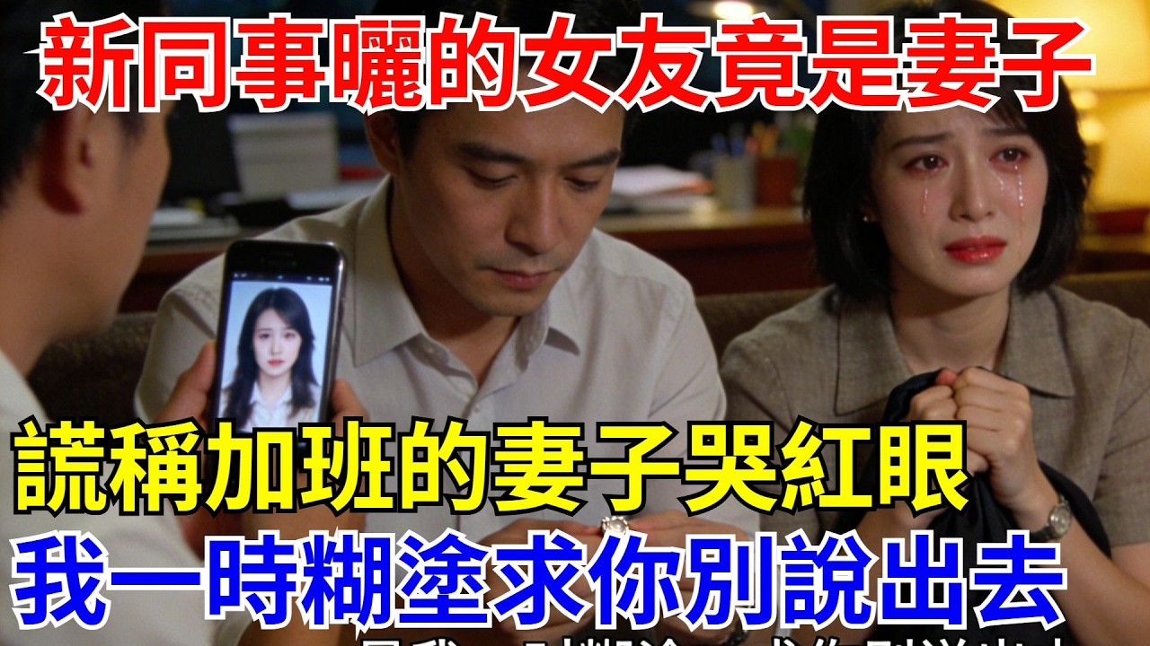 上班第壹天，新同事曬的女友竟是妻子，我平靜藏起婚戒，當晚謊稱加班晚歸的妻子哭紅了眼：“是我壹時糊塗，求妳別說出去”【酒館情事會】#男頻小說#都市#故事#小說#爽文