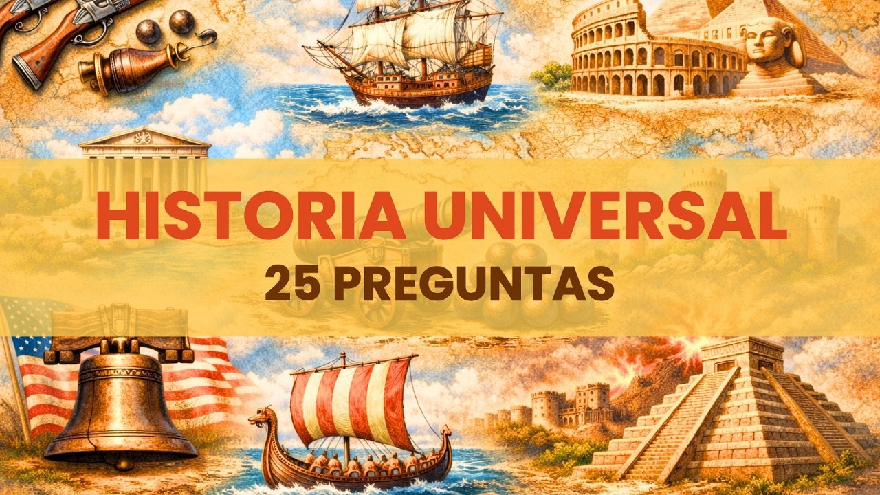 ¿Cuánto sabes de HISTORIA UNIVERSAL?🏛️Preguntas de Historia | Dificultad Media con Opciones