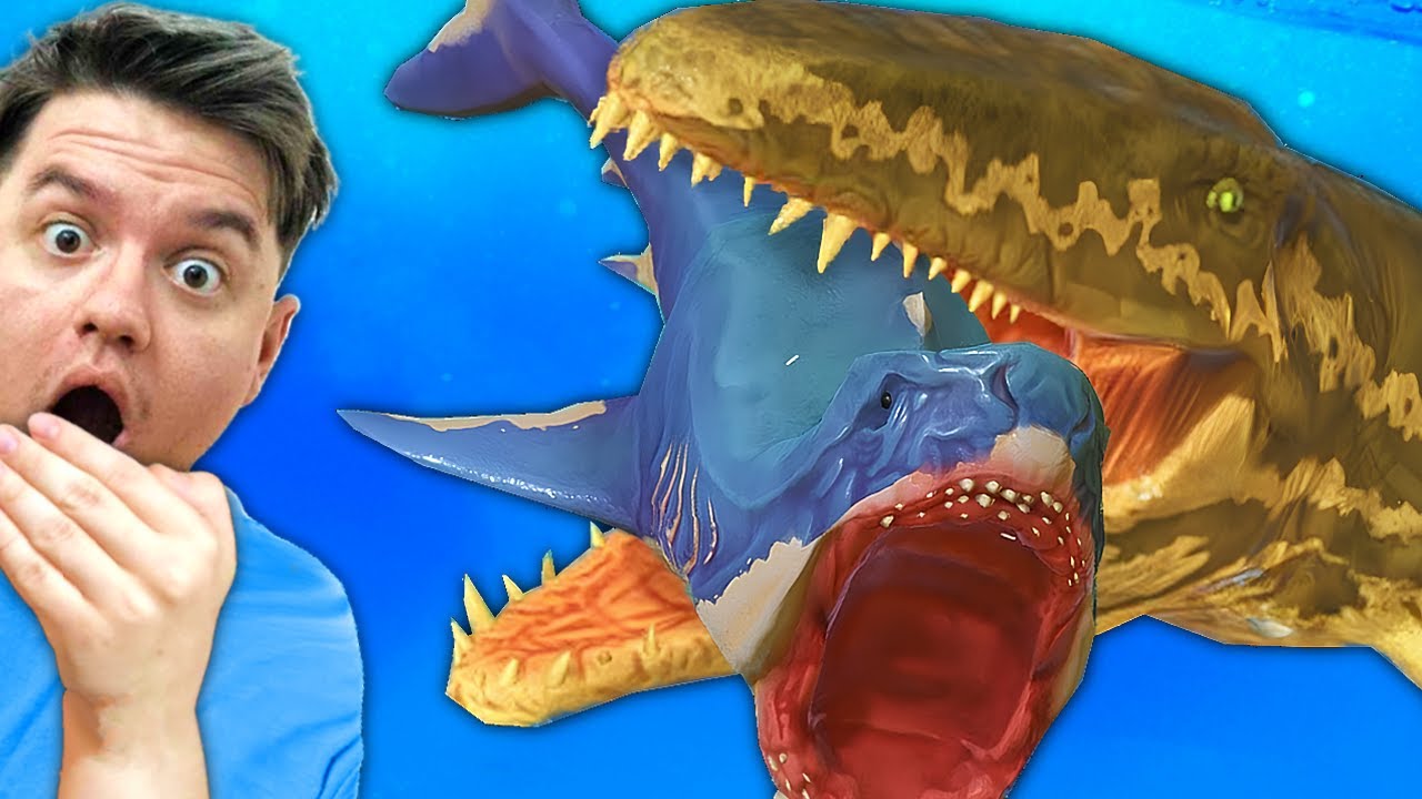 Sunt DINOZAUR PROGNATHODON si Mananc RECHIN MEGALODON