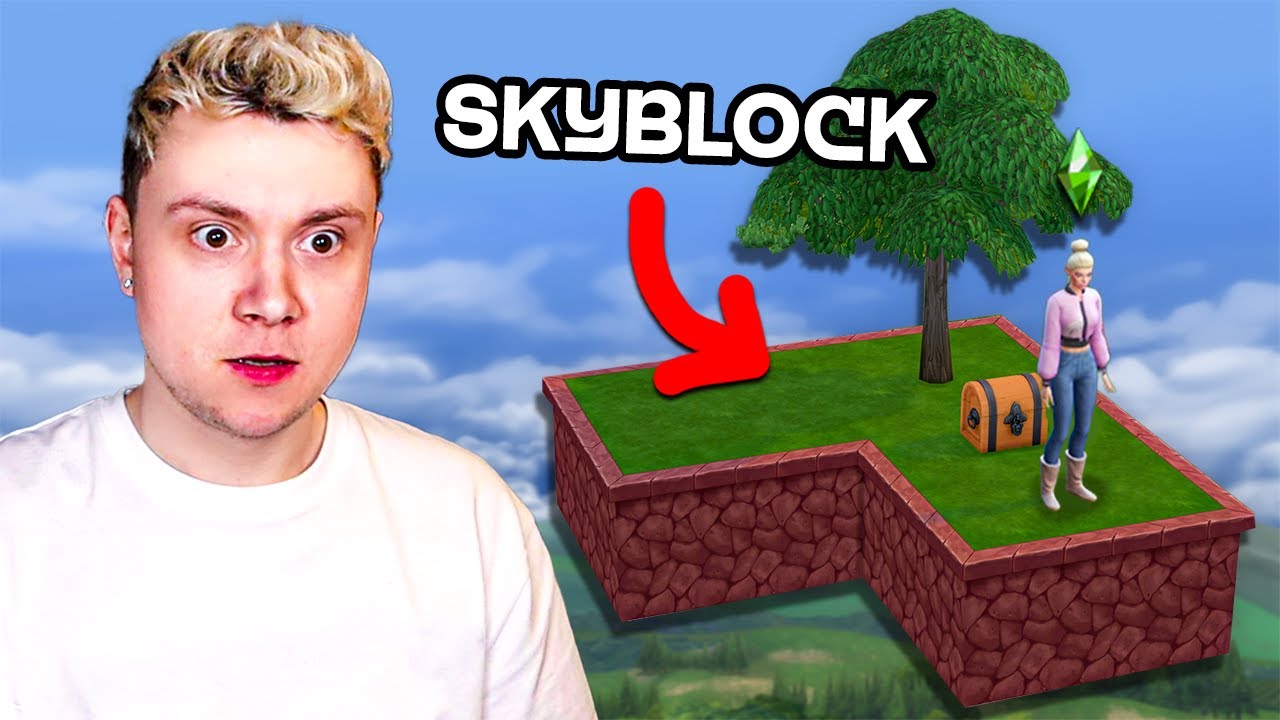 Trying the skyblock challenge (but in The Sims)