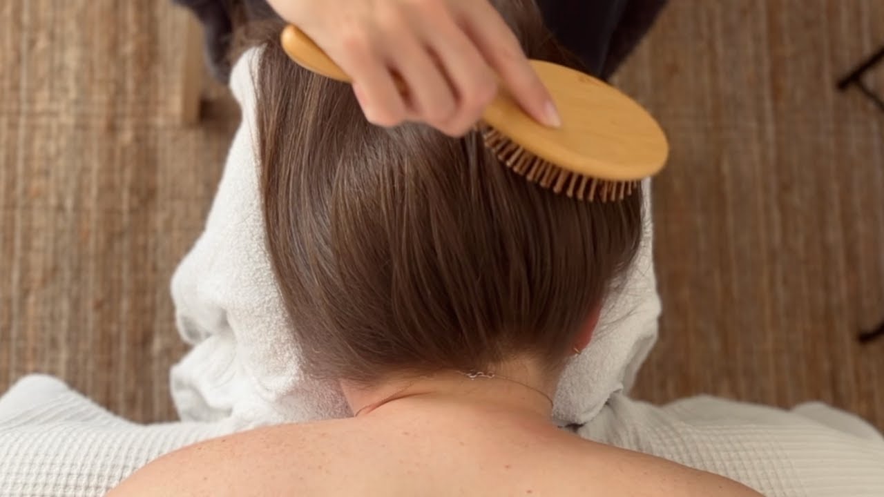 Relaxing ASMR Hair Play | Gentle Scalp Touch & Hair Brushing Sounds [No Talking]