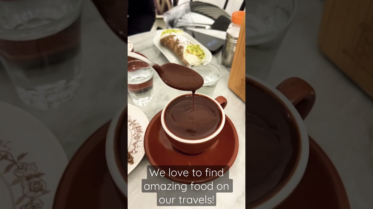 Modica Thick hot chocolate Sicily Travel motorcycle trip