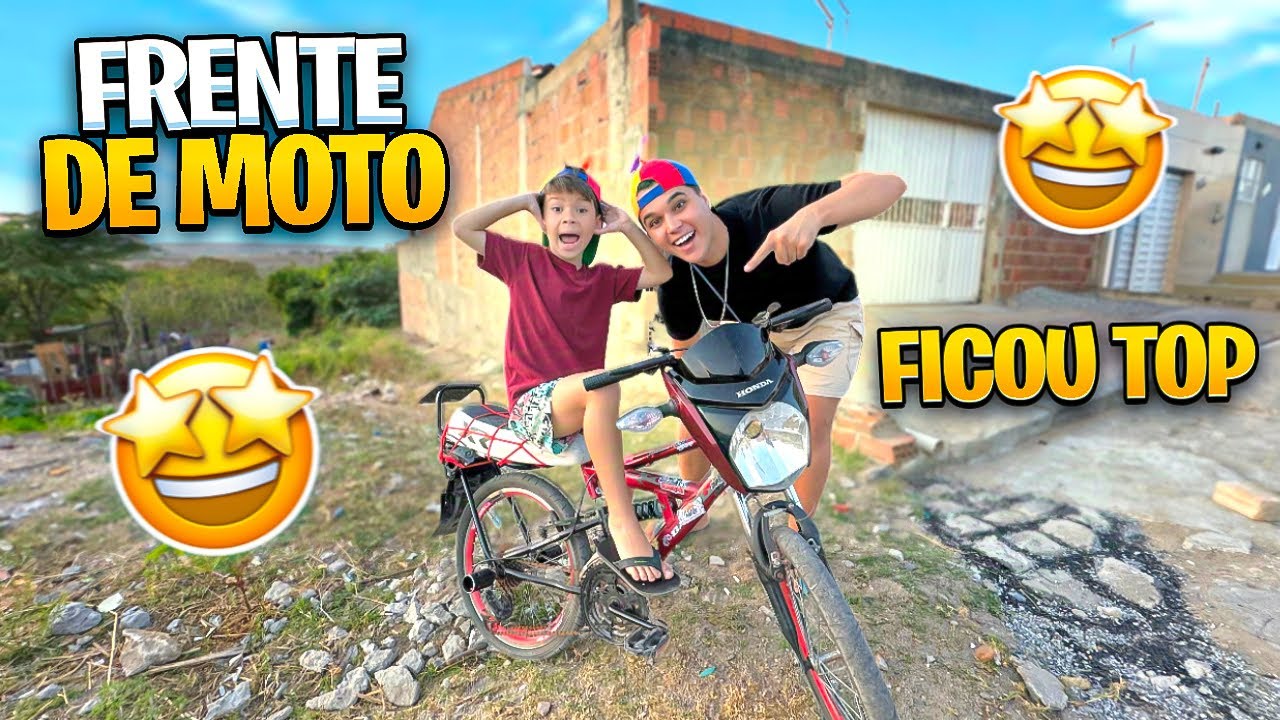 FRENTE DE MOTO NA BIKE MONTADINHA!! *Ficou top 🤩