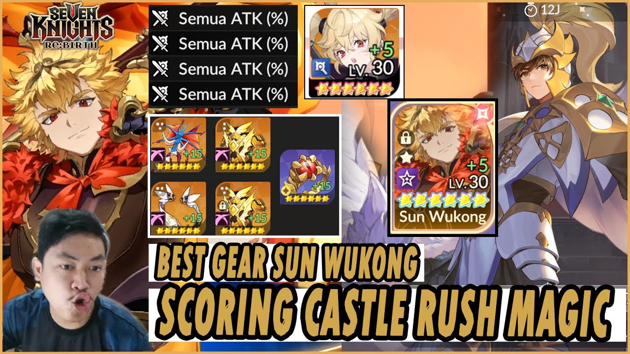 🔥🔥NEW META CASTLE RUSH! SUN WUKONG SCORING MODE [BEST GEAR] VERSUS RUDY! - SEVEN KNIGHTS RE:BIRTH