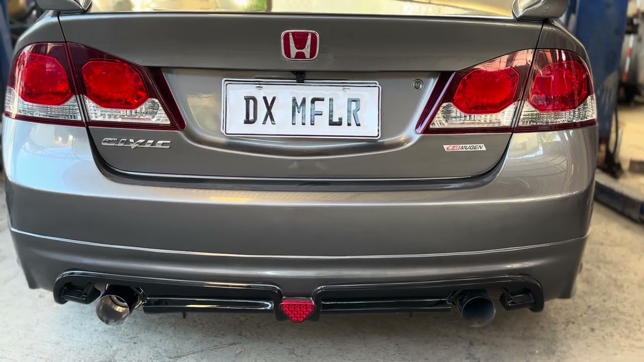 Honda Civic FD w/ Dual HKS Medium Mufflers