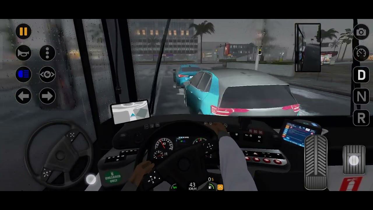Realistic Bus Driving: Rain +  Graphics 🌧️