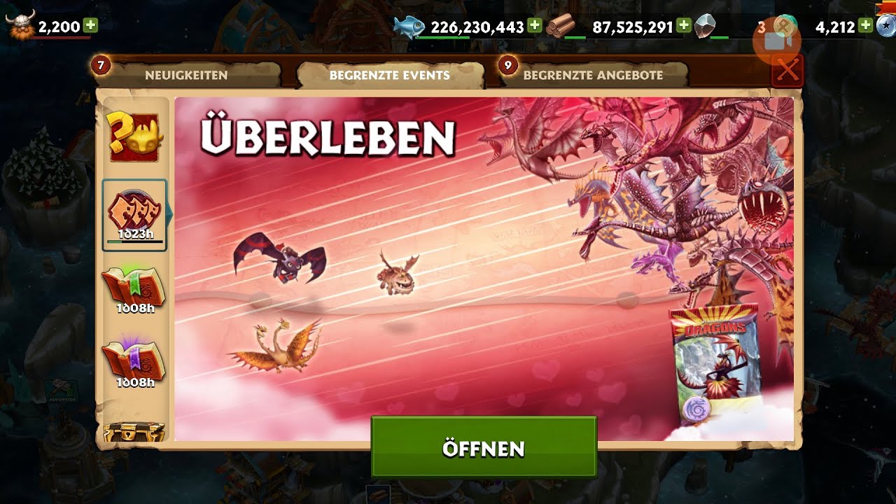 Das neue Event hat begonnen in Aufstieg von Berk 😊👍