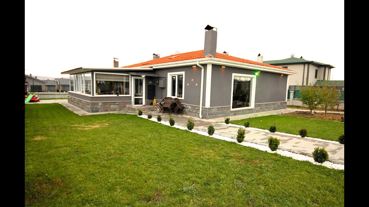 Ankara Gölbaşı Karşıyaka'da Yatay Mimari Tek Kat, Satılık Villa for sale فيلا للبيع Вилла на продажу