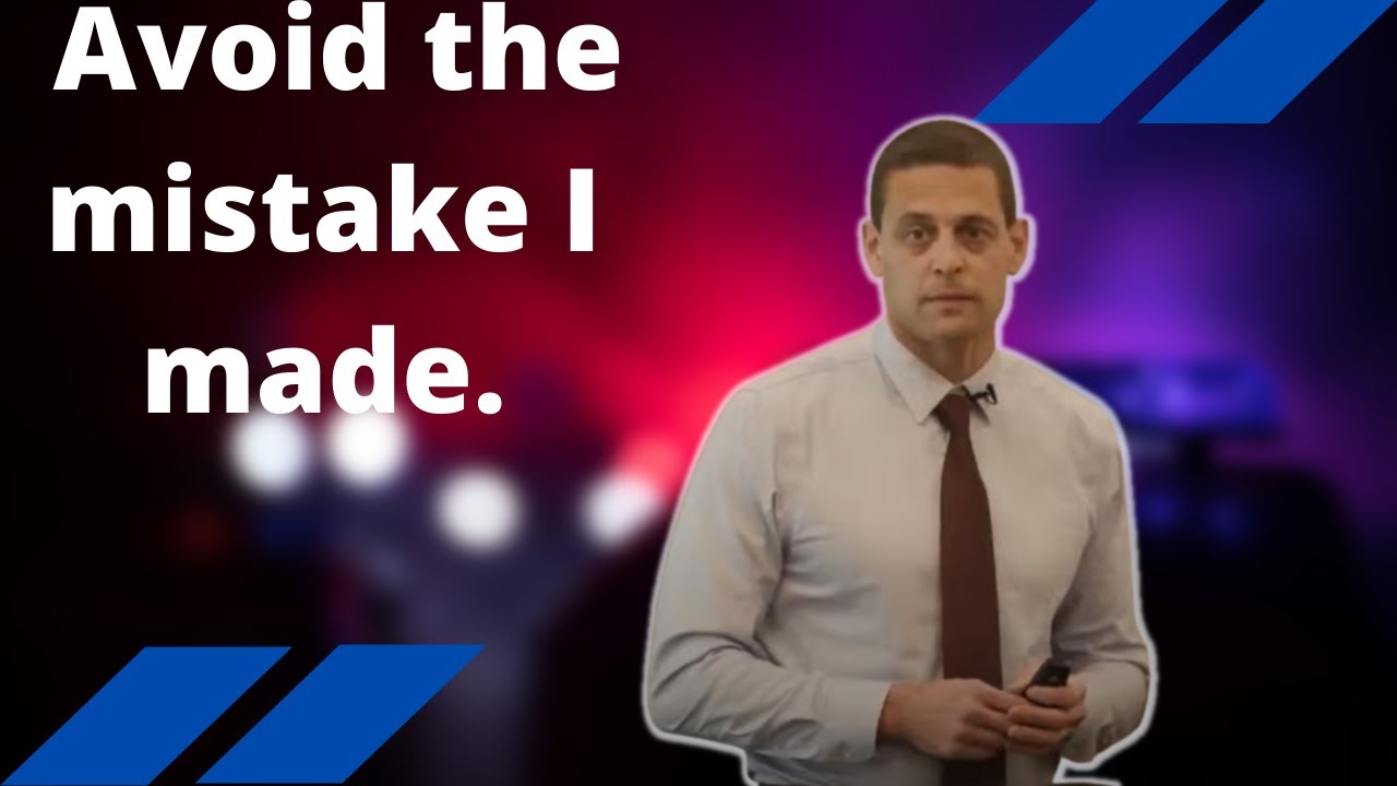 Police Career Advice | Letting the job become this...