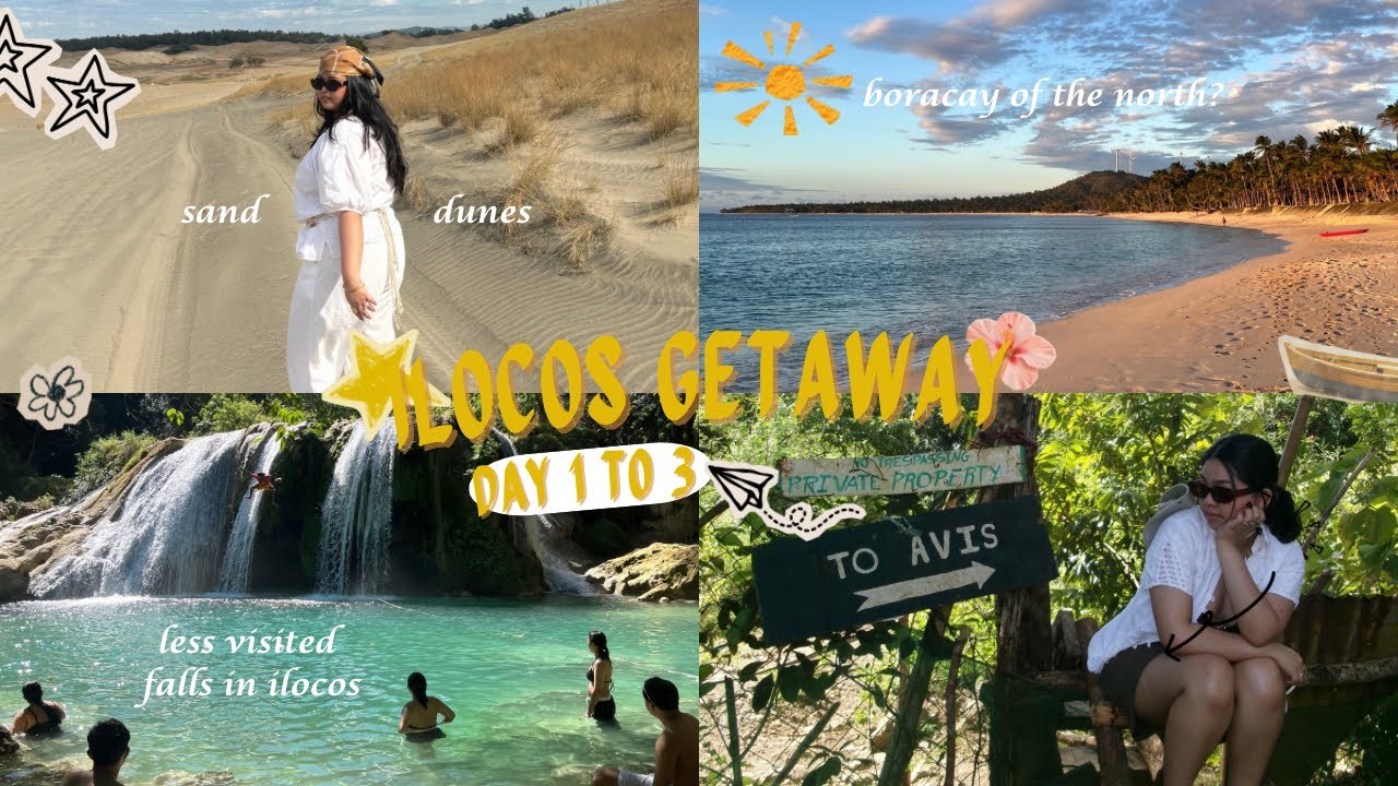 ILOCOS VLOG: sand dunes, went to boracay of the north, & the less visited falls in ilocos? 