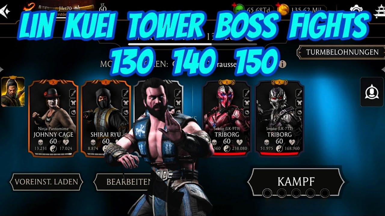 Mk mortal kombat mobile lin kuei tower boss fights 130 140 150 with silver subzero