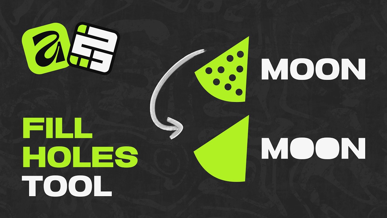 Fill Holes in Text & Objects with ONE CLICK in Affinity 3
