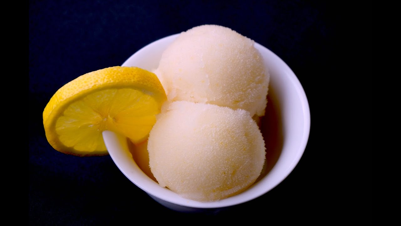 Delicious & Easy DIY Lemon Sorbet Recipe - 3 Ingredients (water, lemon and sugar)