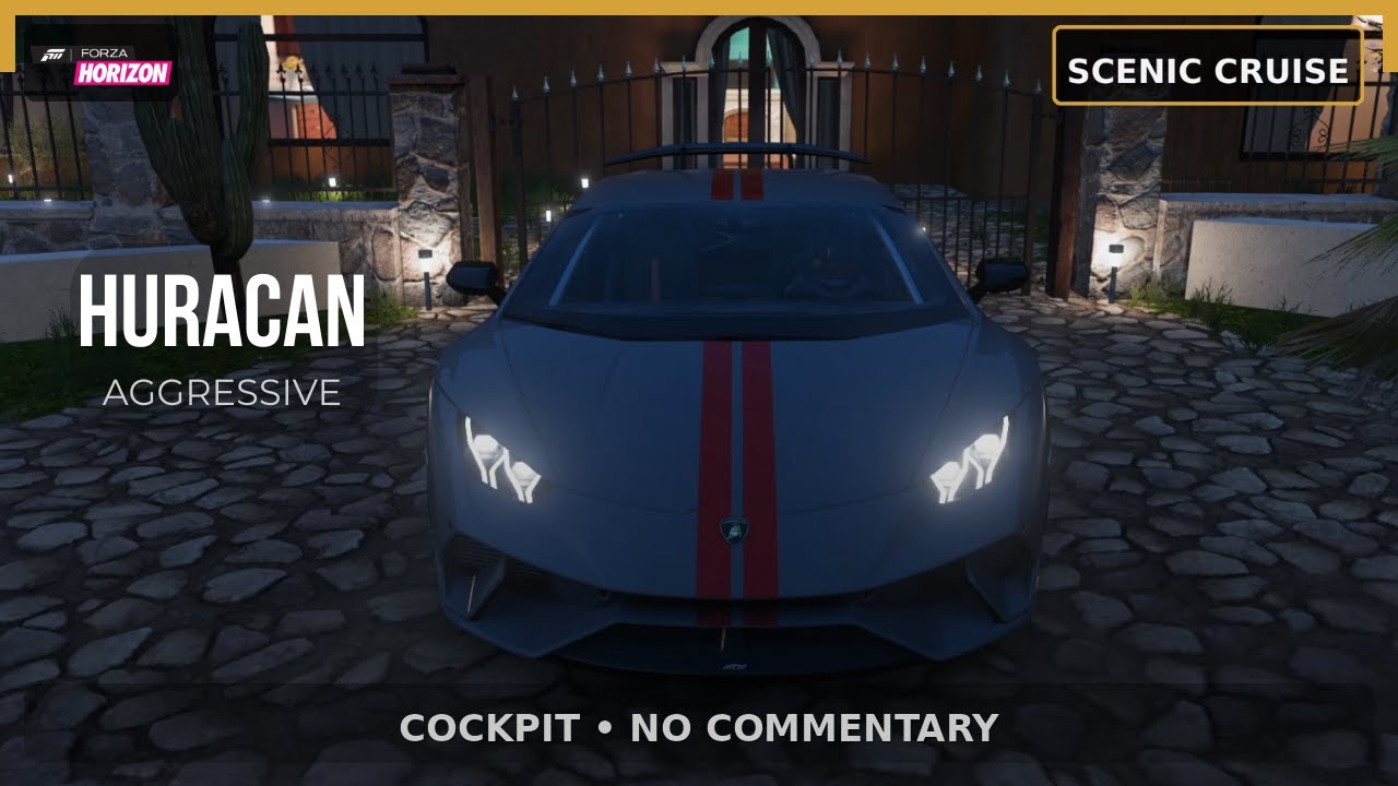 FH5 Lamborghini Huracan Performante Cruise: Clear Skies to Rain (Cockpit View • No Commentary)
