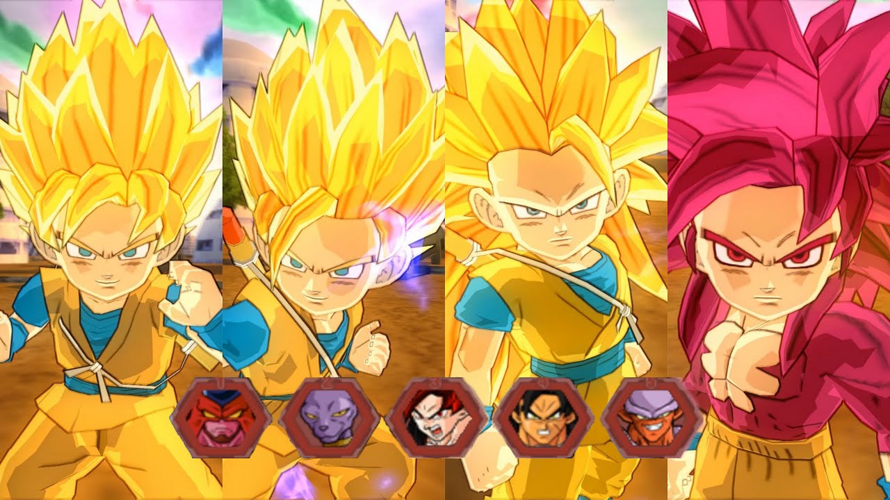 【TAS】Goku (Mini) Daima VS 5 CPUs (Enhanced Red Potara) | DBZ: Sparking! LANE