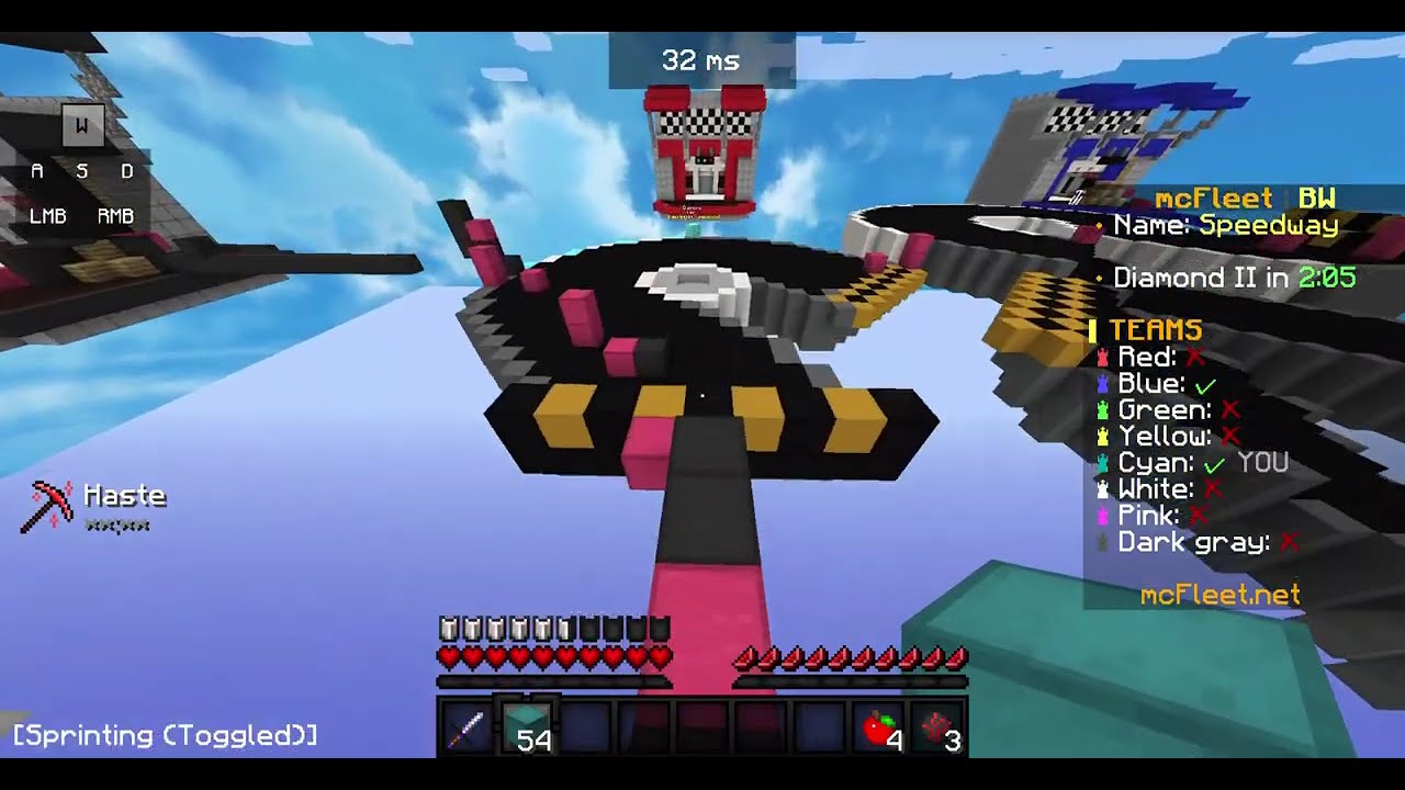 Minecraft Bedwars Gameplay in McFleet!🔥