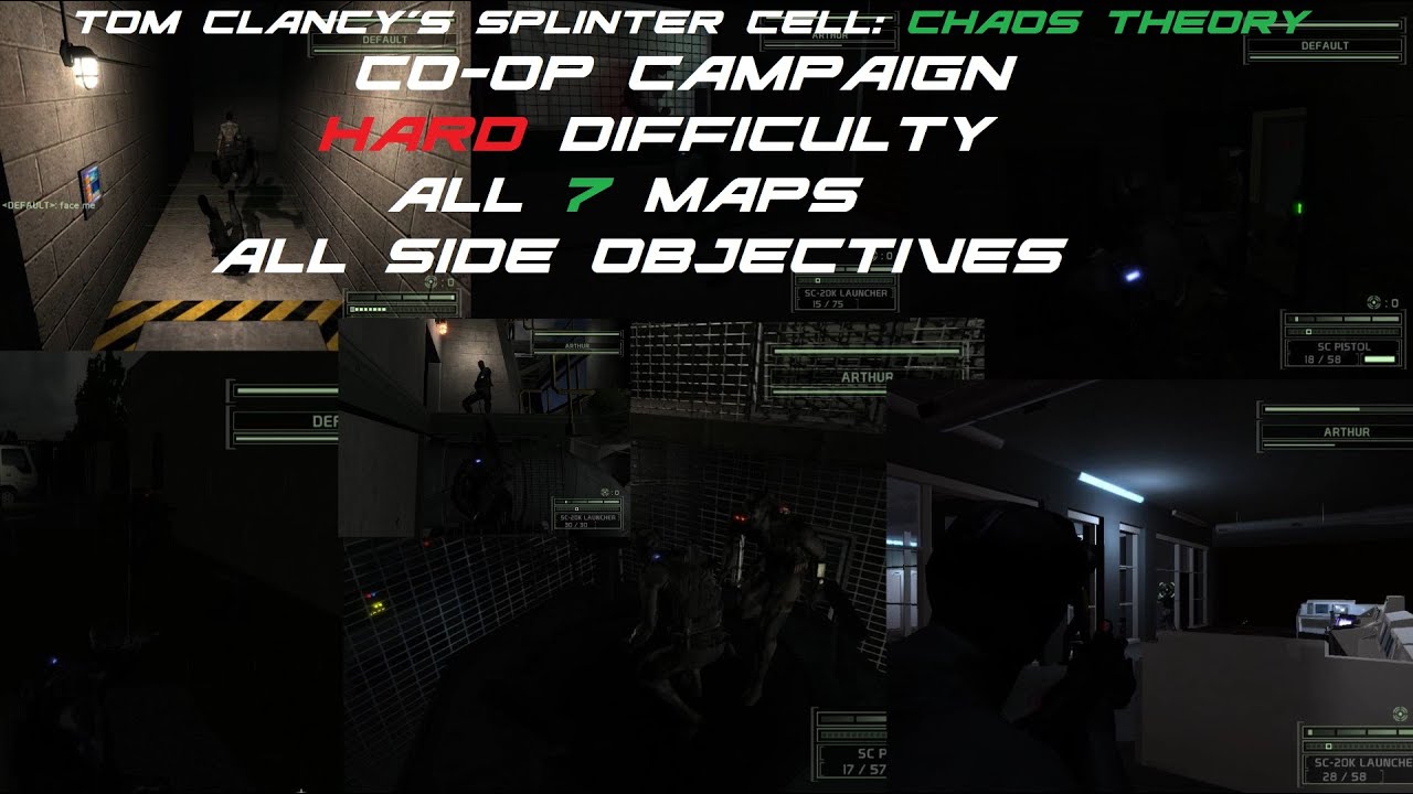 Tom Clancy’s Splinter Cell: Chaos Theory coop - Hard, All Side Objectives - No Commentary