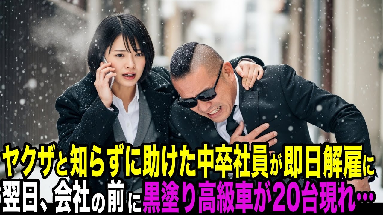 知らずにヤクザを助けた中卒社員。翌日､会社の前に黒塗りの高級車が20台現れ…