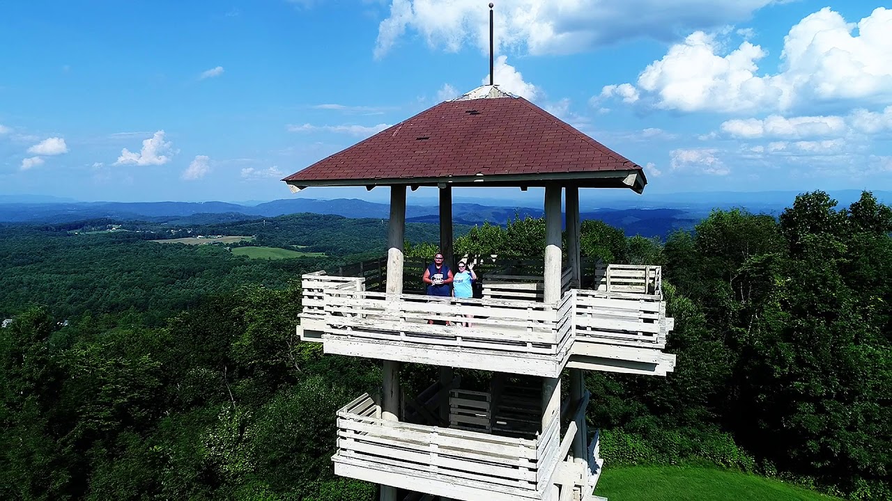 Aerial View of Pipestem State Park from the Fire Tower
